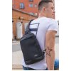 Рюкзак cross body, Frank, черный/серый