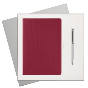 Подарочный набор Rain, бургунди (ежедневник, ручка)