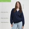 Толстовка на молнии унисекс FLOW, темно-синяя, размер 3XL/4XL