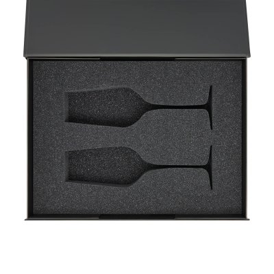 Ложемент под 2 бокала для шампанского (рифленое стекло) в среднюю коробку-трансформер (арт. 695721)