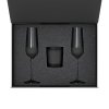 Подарочный набор свеча Enigma + 2 бокала для шампанского Black Edition в черной коробке
