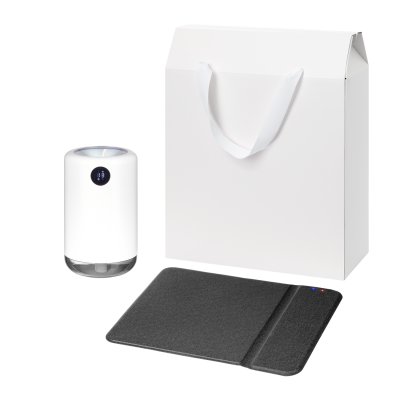 Подарочный набор Bliss, Ноnor, черный (увлажнитель воздуха, зарядное устройство)