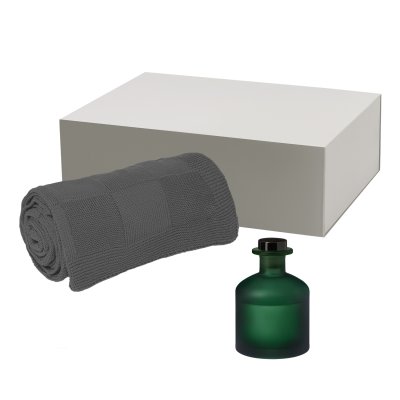 Подарочный набор Mizu, Cella, зеленый (диффузор, плед)