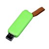 USB 2.0- флешка промо на 8 Гб прямоугольной формы, выдвижной механизм, зеленый