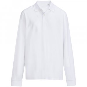 Рубашка поло унисекс с длинным рукавом Pacific LSL, белая