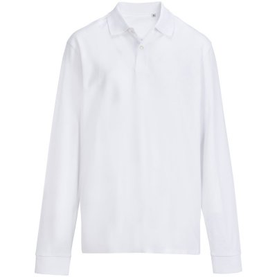 Рубашка поло унисекс с длинным рукавом Pacific LSL, белая