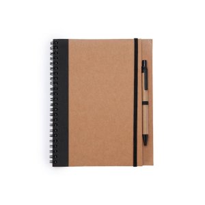 Блокнот А5+ ALANI с шариковой ручкой, крафтовый/черный Блокнот А5+ ALANI с шариковой ручкой, крафтовый/черный