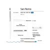 Ручка SAN REMO шариковая, автоматическая, белый металлический корпус 1.00 мм, синяя
