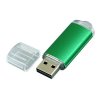 USB 2.0- флешка на 64 Гб с прозрачным колпачком, зеленый