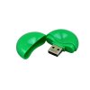 USB 2.0- флешка промо на 16 Гб круглой формы, зеленый