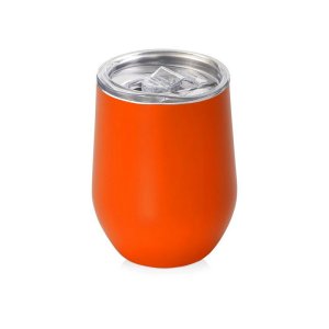 Вакуумная термокружка Sense, непротекаемая крышка, крафтовая упаковка, оранжевый