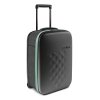 Чемодан складной Rollink Earth 55x40x20 см, 2 колеса, черный/зеленый