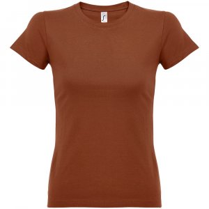 Футболка женская Imperial Women 190, коричневая (терракотовая) Футболка женская Imperial Women 190, коричневая (терракотовая)