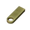 USB 2.0-флешка на 512 Мбайт с мини чипом и круглым отверстием, золотистый