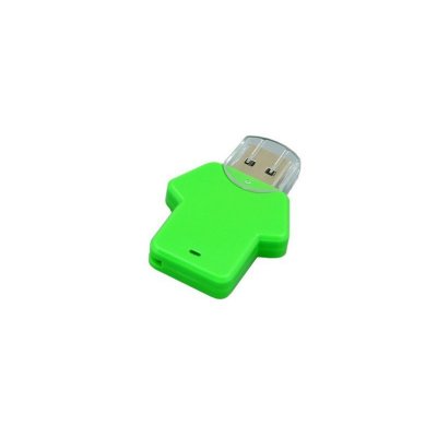 USB 2.0- флешка на 16 Гб в виде футболки, зеленый