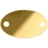 Шильдик металлический Alfa Oval, золотистый глянцевый