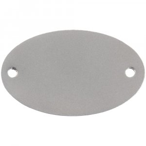 Шильдик металлический Alfa Oval, серебристый