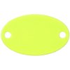 Шильдик металлический Alfa Oval, желтый неон