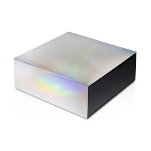 Подарочная коробка с голографическим шубером без печати Aurora, L, 260х260х100 мм. Подарочная коробка с голографическим шубером без печати Aurora, L, 260х260х100 мм.