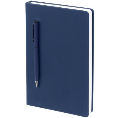 Ежедневник Magnet Shall с ручкой, синий