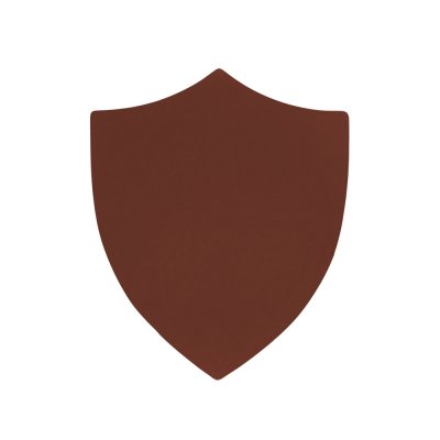 ПАТЧ ЩИТ soft-touch (коричневый ) 6,6 х 5,5 см