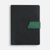 Ежедневник Boom, недатированный, черный с зеленым