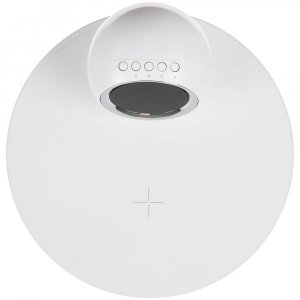 Станция беспроводной зарядки с часами и подсветкой GlobeBee, белая
