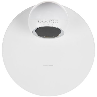 Станция беспроводной зарядки с часами и подсветкой GlobeBee, белая