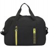 Сумка дорожная Compact Neon, черная с зеленым