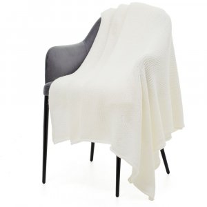 Плед Knitly, жемчужно-белый Плед Knitly, жемчужно-белый