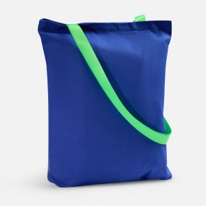 Шопер B4, синий с зелеными ручками Шопер B4, синий с зелеными ручками