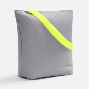 Шопер B5, серый с широкими желтыми ручками Шопер B5, серый с широкими желтыми ручками