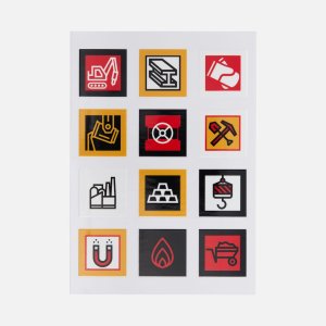 Стикерпак UV-DTF Industry, металлургия Стикерпак UV-DTF Industry, металлургия