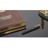 Ручка шариковая "Alice", покрытие soft touch, цвет черный с золотом