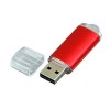 USB 2.0- флешка на 32 Гб с прозрачным колпачком, красный