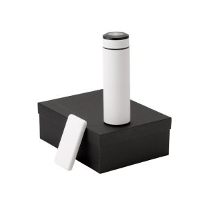 Подарочный набор с термосом и повербанком С2, белый