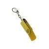 USB-флешка на 64 Гб 2 в 1 поворотный механизм, c дополнительным разъемом Type-C с одноцветным металлическим клипом, желтый