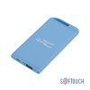 Зарядное устройство "Theta" с фонариком, 4000 mAh, покрытие soft touch, цвет голубой