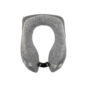 Подушка TORBER, дорожная, с эфектом памяти, серая, полиэстер, 20х27х10 см