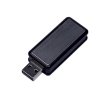 USB 3.0- флешка промо на 32 Гб прямоугольной формы, выдвижной механизм, черный