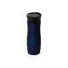Вакуумная термокружка с кнопкой Streamline, Waterline, soft-touch, тубус, темно-синий