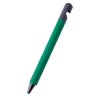 N5 soft,ручка шариковая, зеленый/черный, пластик,soft-touch, подставка для смартфона