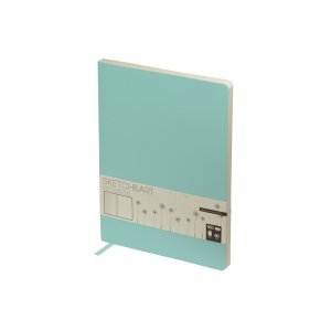 Скетчбук Sketch & Art в мягком переплете 179х250 мм, 80 л. бежевой бумаги 100 гр., мятный Скетчбук Sketch & Art в мягком переплете 179х250 мм, 80 л. бежевой бумаги 100 гр., мятный