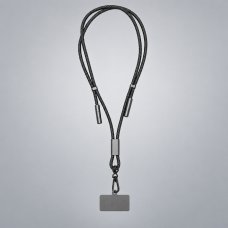 Шнурок-держатель для телефона с зарядным кабелем USB-C на USB-C/Lightning Lany Eco Charge, серый Шнурок-держатель для телефона с зарядным кабелем USB-C на USB-C/Lightning Lany Eco Charge, серый