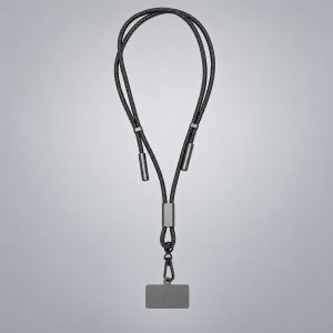 Шнурок-держатель для телефона с зарядным кабелем USB-C на USB-C/Lightning Lany Eco Charge, серый