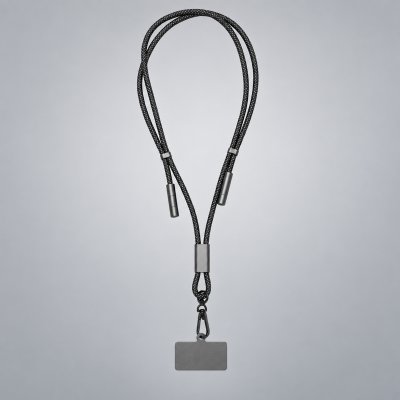 Шнурок-держатель для телефона с зарядным кабелем USB-C на USB-C/Lightning Lany Eco Charge, серый