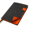 Ежедневник A5 недатированный Efemero в мягком переплёте, черно-оранжевый