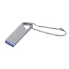 USB 2.0-флешка на 512 Мбайт с мини чипом и отверстием для цепочки, серебристый