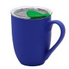 Кружка с крышкой Velvet Duo, софт-тач, тёмно-синяя/зелёная