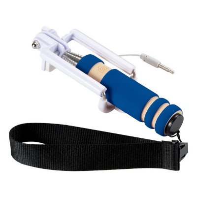 Мини селфи палка со шнурочком, ярко-синий